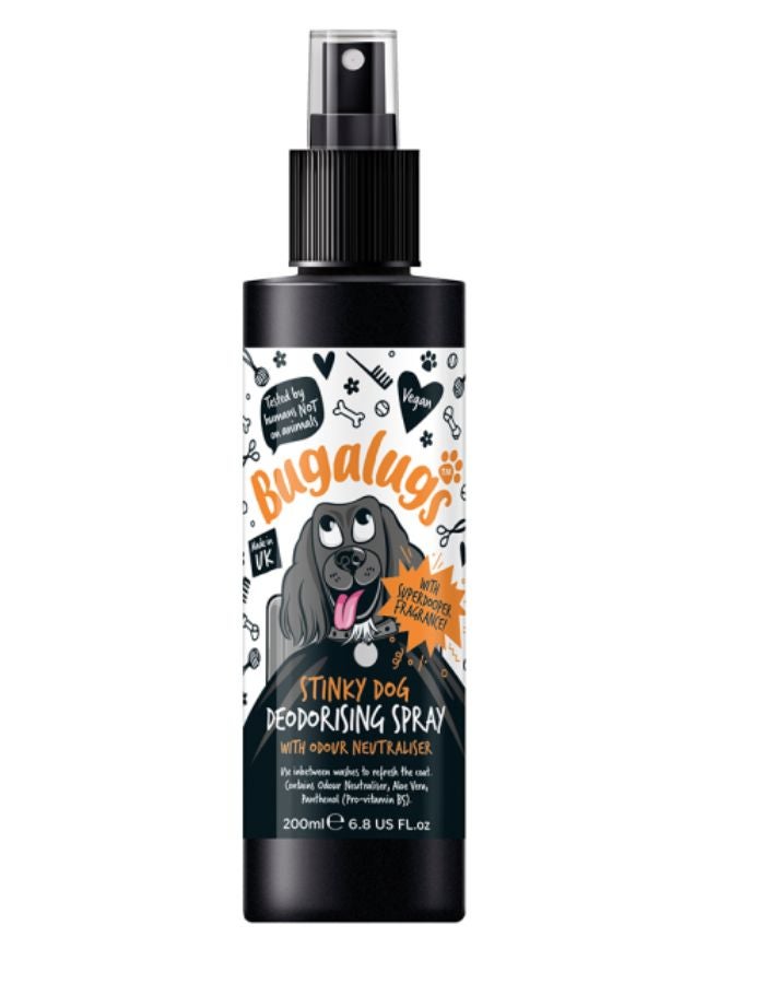 Bugalugs Stinky Dog Deodorising Spray 200ml – Neutralizes Odors & Freshens Coat - Image 1