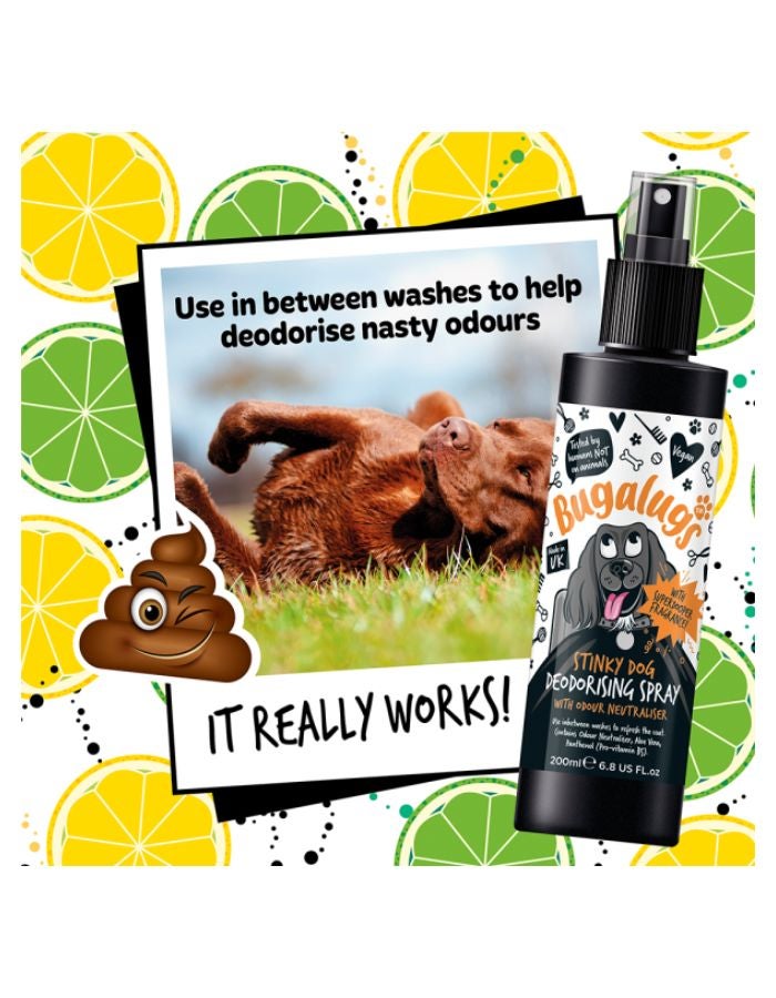 Bugalugs Stinky Dog Deodorising Spray 200ml – Neutralizes Odors & Freshens Coat - Image 4