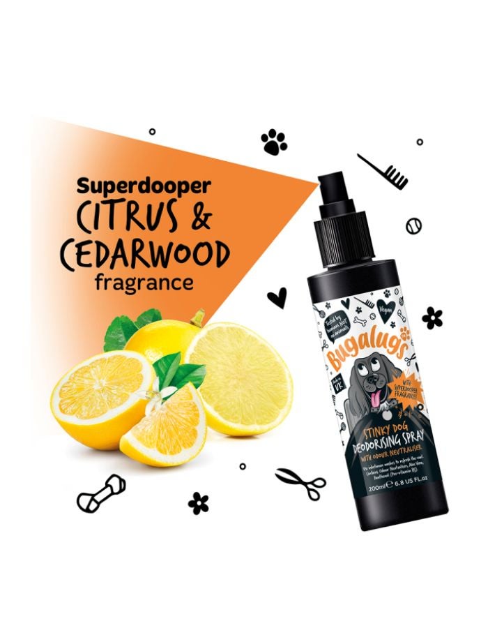 Bugalugs Stinky Dog Deodorising Spray 200ml – Neutralizes Odors & Freshens Coat - Image 2