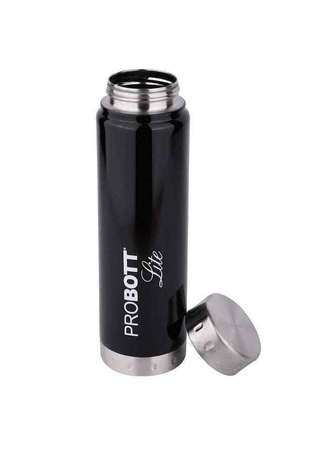 PROBOTT Probott Freeze 1000ml Single Wall Stainless Steel Water Bottle 1 LTR Fridge Water Bottle, Adults, Black | Leakproof | Freeze | Gym | Sports | Office | Home | Kitchen | Hiking | Treking | Travel  - Image 2