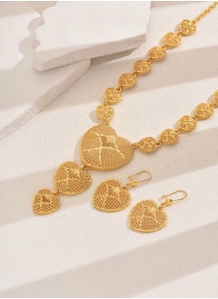 GOLDMAX 21k Gold Plated Necklace & Earrings Jewelry Set For Women  - Image 2