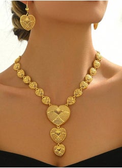 GOLDMAX 21k Gold Plated Necklace & Earrings Jewelry Set For Women  - Image 1