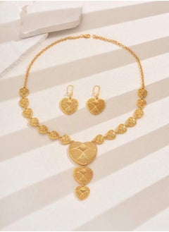 GOLDMAX 21k Gold Plated Necklace & Earrings Jewelry Set For Women  - Image 3