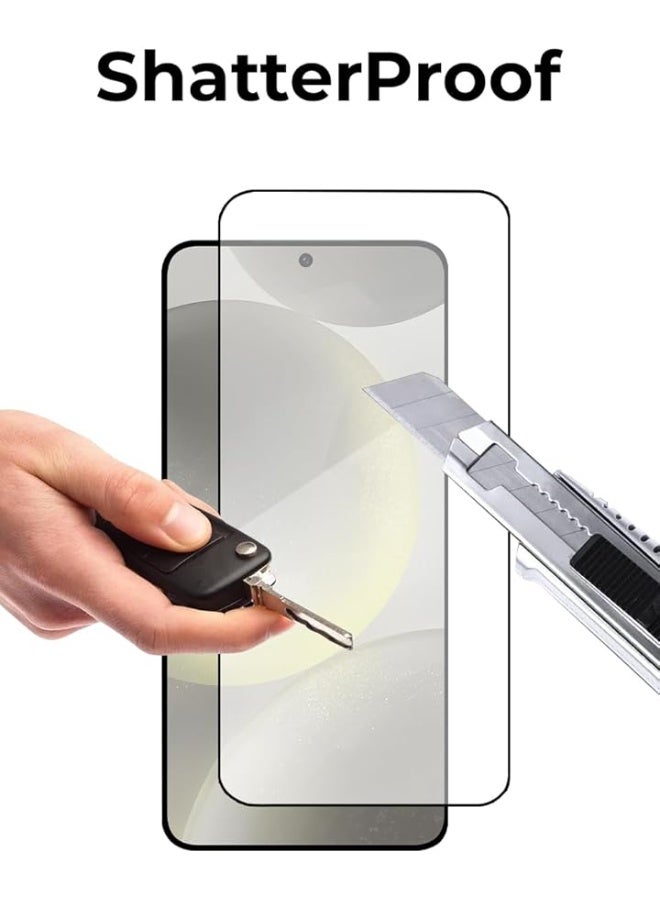 جلاسولوجي Screen Protector for Samsung Galaxy S24 Plus, 9H Tempered Glass, Full Coverage, HD Clarity, Fingerprint ID Compatible - Image 4