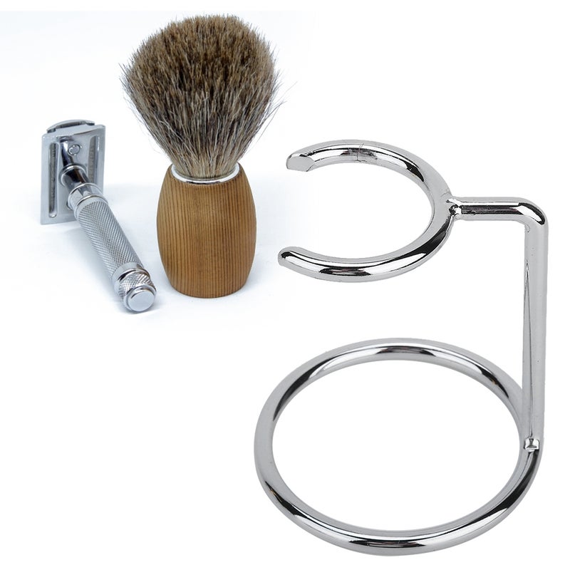 Shaving Brush Holder: Stainless Steel Anti-Rust Durable - Universal Fit Modern Artistic Design Shaving Brush Stand for Home Salon Travel Daily Shaving - Image 5
