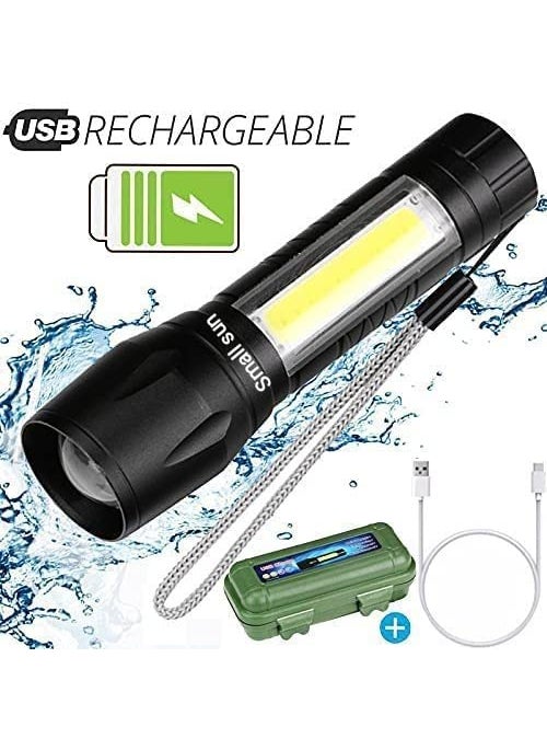Aizdihar Rechargeable Small Sun Warranty 1 Year Across 78 Countries International Standard zoomable Long Range Flashlight Premium Torch Aluminium Alloy auto Rechargeable up to 30 Percent LED Torch Flashlight  - Image 5