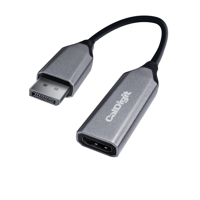 CalDigit DisplayPort 2.0 Male to HDMI 2.1 Female Active Adapter 8K 60Hz, 4K UHD 120Hz High Refresh, 10 bit Color, HDR and Eyefinity Support *HDMI Cable Required (DP 2.0 to HDMI 2.1) - Image 1