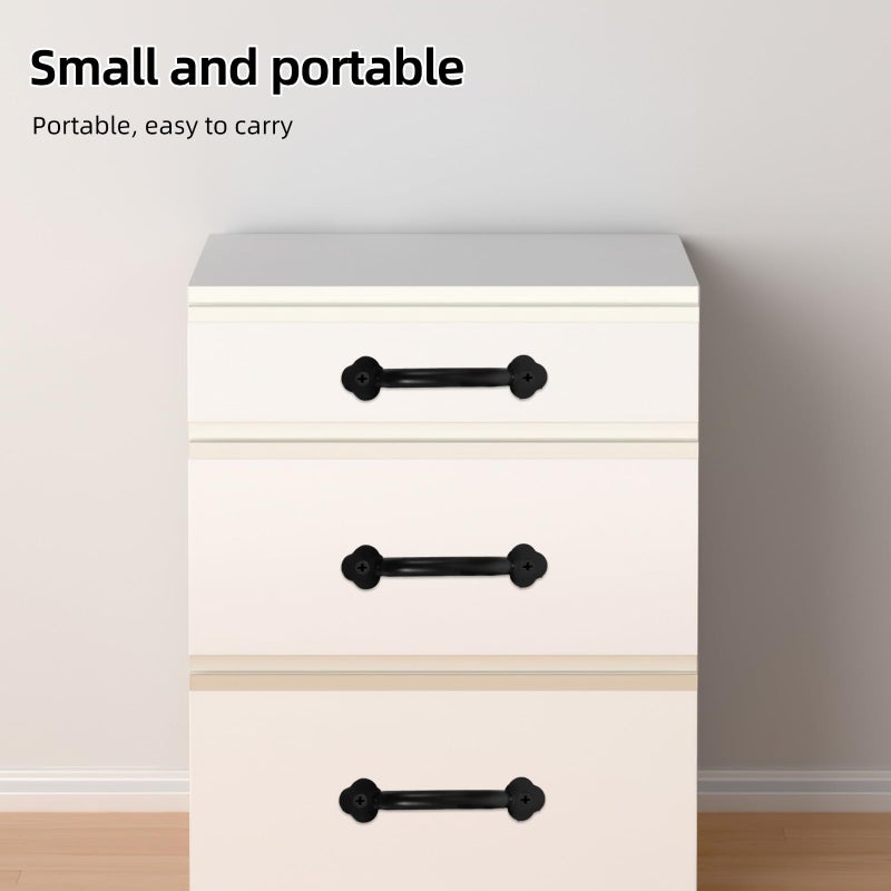Antique Black Alloy Pull Handles 3Pcs For Cabinet Drawer Closet Vintage Hardware - Image 5