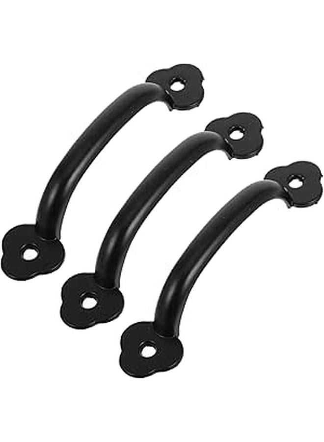 Antique Black Alloy Pull Handles 3Pcs For Cabinet Drawer Closet Vintage Hardware - Image 1