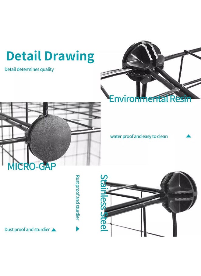 Generic Pet Playpen DIY Small Animal Cage for Indoor Outdoor Use Portable Metal Wire Yard Fence for Puppy Kitten Bunny Turtle Hamster  - Image 2