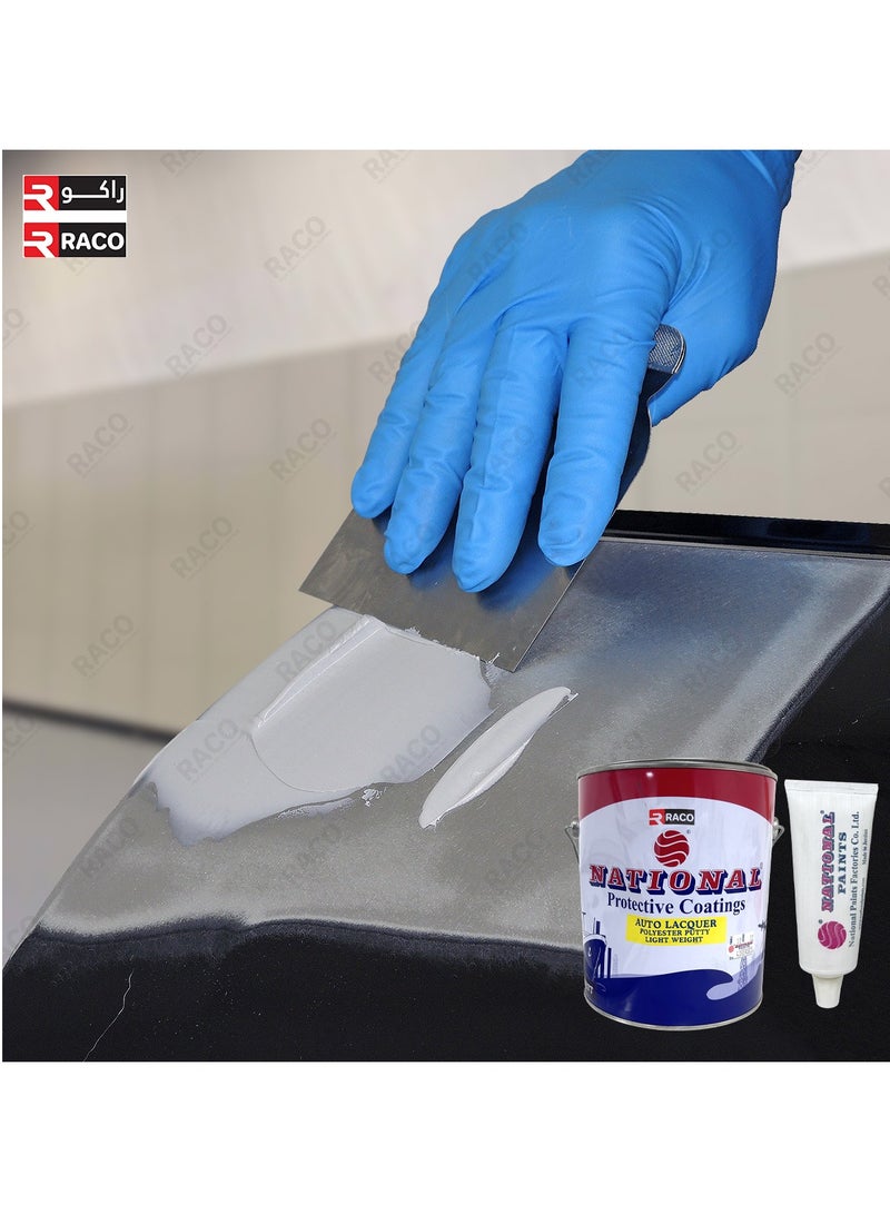 RACO National Paints Polyester Putty Body Filler For Body Scratches, Wood, Automotive, Marine and Yatch Steel Putty High Adhesion (3.4, Kilograms) - Image 2