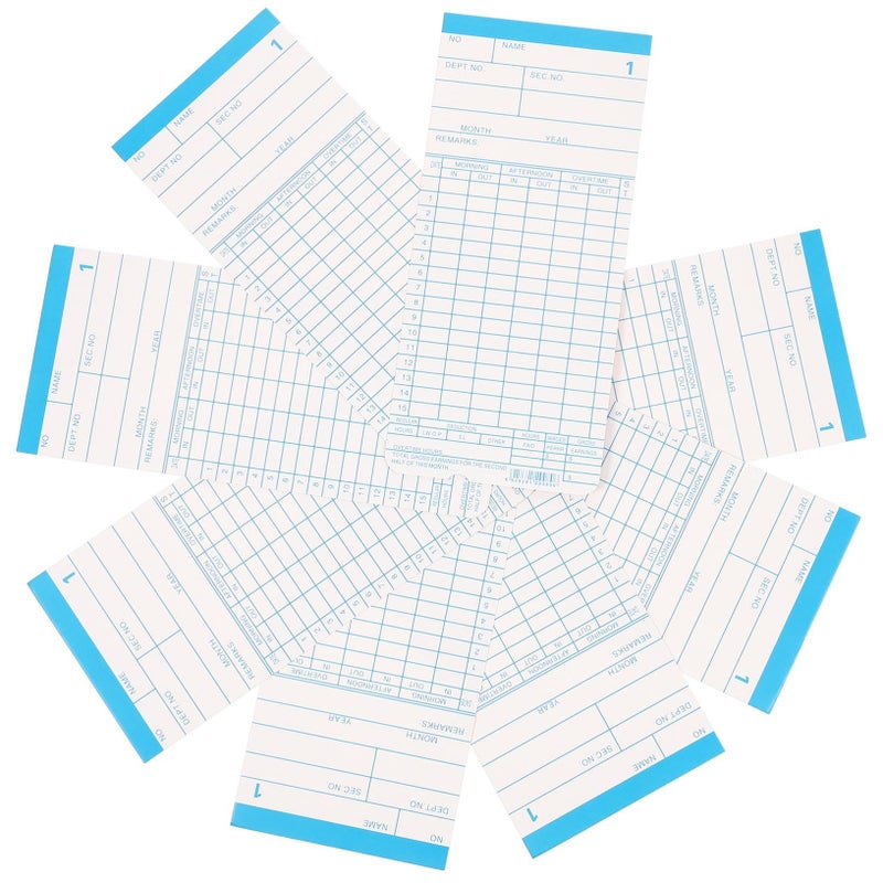 Double Sided Weekly Attendance Time Cards For Payroll Tracking Portable And Practical - Image 2