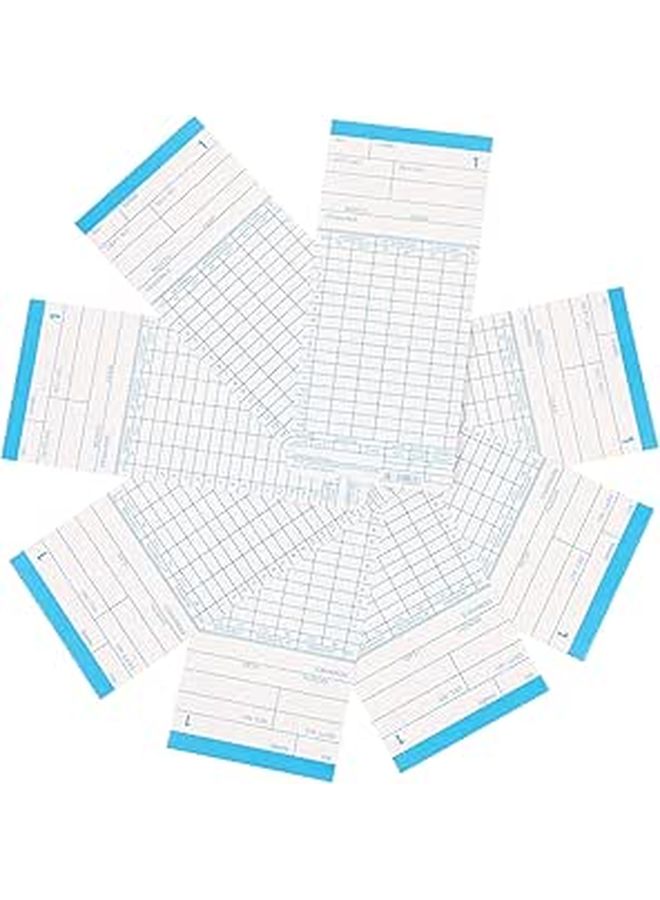 Double Sided Weekly Attendance Time Cards For Payroll Tracking Portable And Practical - Image 1