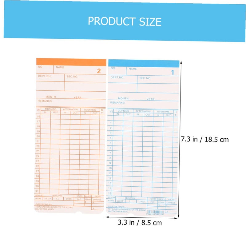 Double Sided Weekly Attendance Time Cards For Payroll Tracking Portable And Practical - Image 4