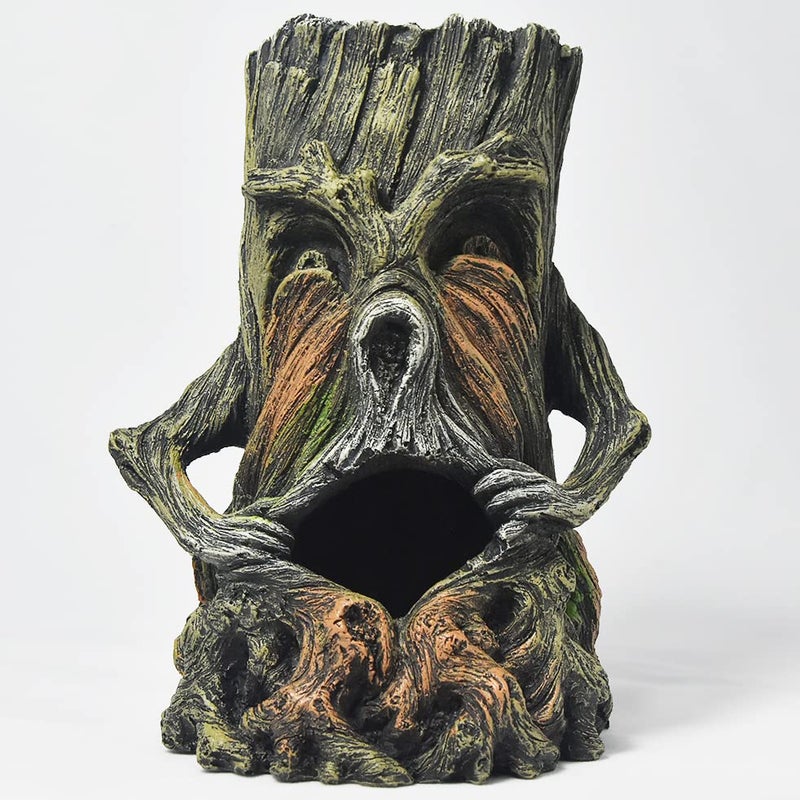 PTFJZ Fish Tank DecorationsHollow Tree Trunk Aquarium Decorations Disney Aquarium Decorations for Betta Hideout Caves Large Aquarium Dcor Thematic Ornaments - Image 1