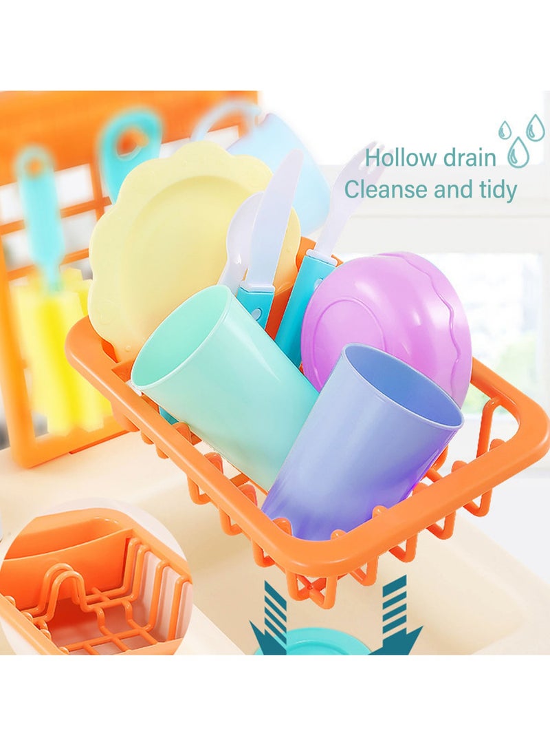 فيلوز مجموعة ألعاب مطبخ للأطفال، مجرفة، وعاء حوض، منفذ مياه دائري، مجموعة ألعاب كهربائية لغسل الأطباق - Image 5