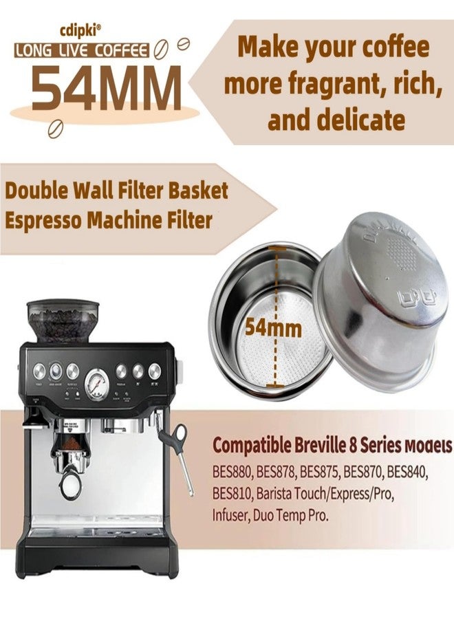 cdipkif BES860XL Double Cup Dual Wall coffee Filter Basket compatible with Breville BES870/875/880/878/890/500/BES860XL Coffee Machine Pressurized Filter Basket basket Fits various Breville models - Image 2