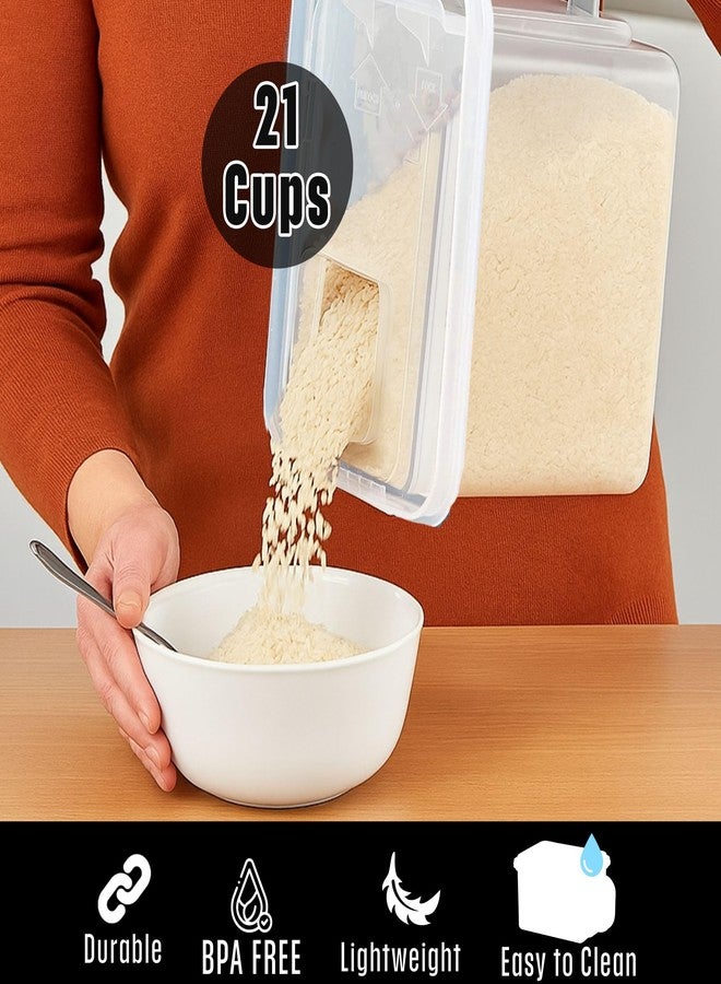 Buddeez Cereal Containers Storage - Airtight Food Storage Containers with Lids - BPA Free Plastic Food Dispenser 21 Cup White - Image 3