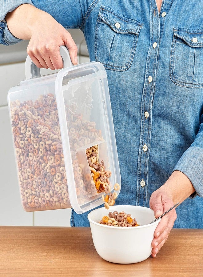 Buddeez Cereal Containers Storage - Airtight Food Storage Containers with Lids - BPA Free Plastic Food Dispenser 21 Cup White - Image 2