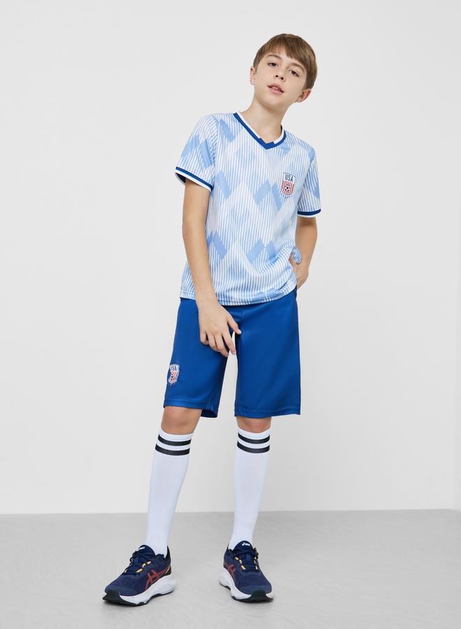 Styli Teen USA Print Jersey T-Shirt and Shorts FIFA Football Set - Image 2