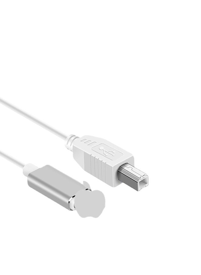 Generic Lightining System Electronic Piano Adapter Cable 1.5 Instrument Mlightning Interface OTG Sound Card Cable-Model:White 100cm  - Image 5