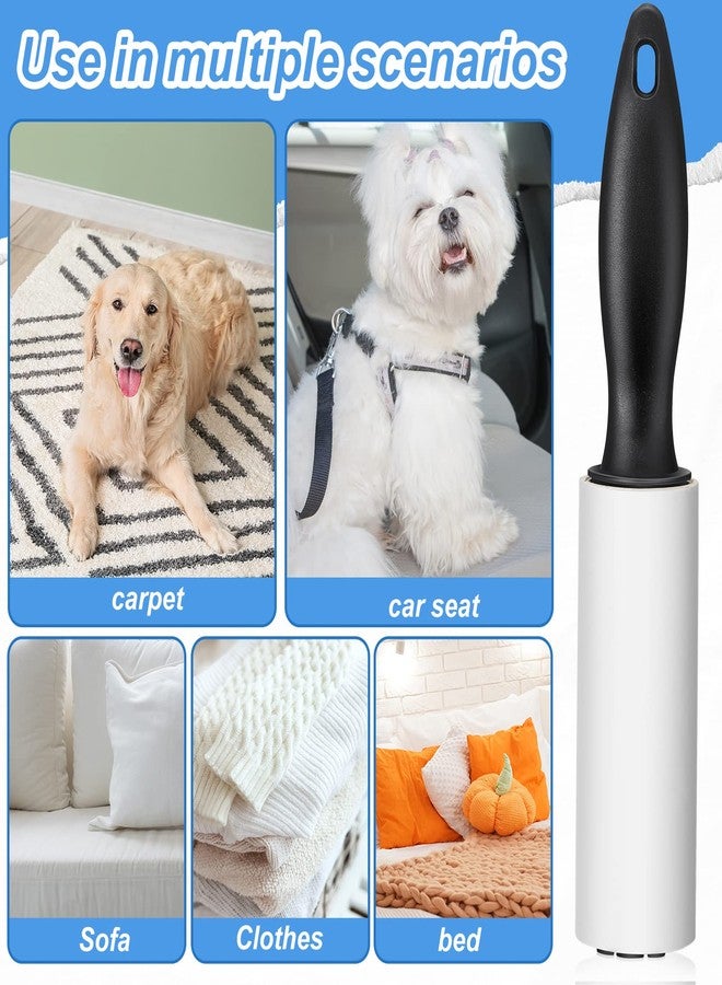 Zhehao مجموعة زهاو 40 لفة مصغرة لإزالة الوبر 1200 ورقة حجم السفر مزيلات الوبر المحمولة للملابس شعر الحيوانات الأليفة الأثاث الأريكة السجاد مقاعد السيارة (6 × 1.02 بوصة، أسود) - Image 3