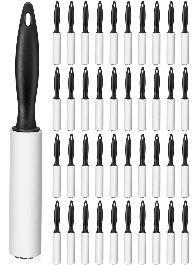 Zhehao مجموعة زهاو 40 لفة مصغرة لإزالة الوبر 1200 ورقة حجم السفر مزيلات الوبر المحمولة للملابس شعر الحيوانات الأليفة الأثاث الأريكة السجاد مقاعد السيارة (6 × 1.02 بوصة، أسود) - Image 1