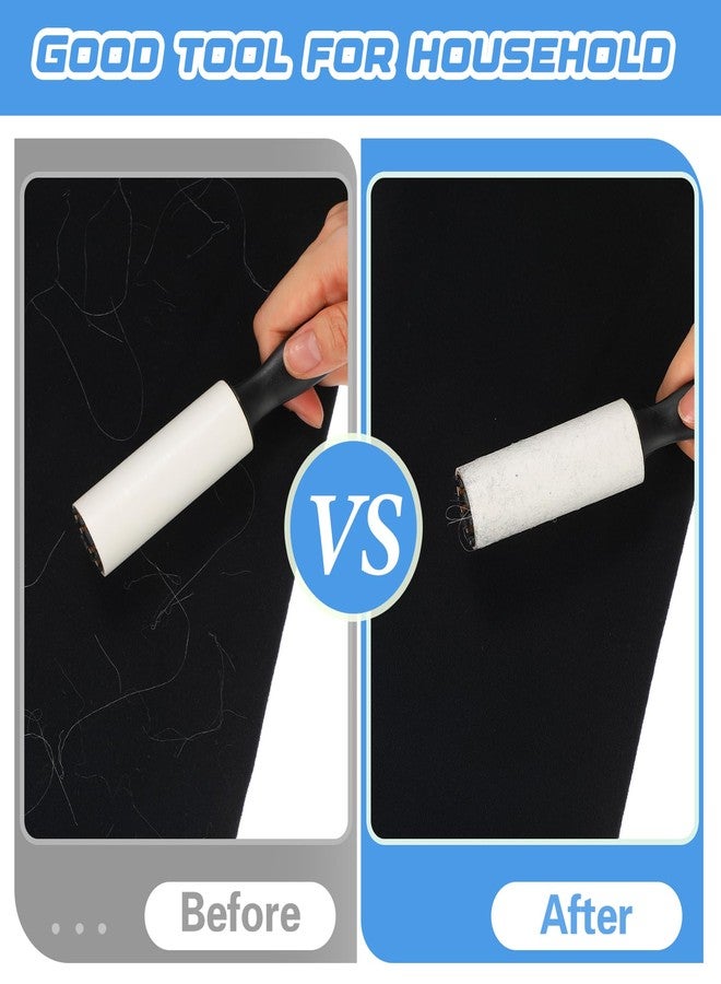 Zhehao مجموعة زهاو 40 لفة مصغرة لإزالة الوبر 1200 ورقة حجم السفر مزيلات الوبر المحمولة للملابس شعر الحيوانات الأليفة الأثاث الأريكة السجاد مقاعد السيارة (6 × 1.02 بوصة، أسود) - Image 4