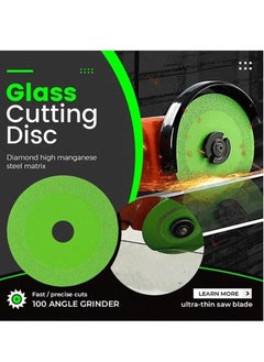 KASTWAVE Glass Cutting Disc, Diamond Tile Blade Cutting Wheel Porcelain Saw Super Thin 4" for Smooth Cutting, Chambering, and Grinding of Glass, Jade, Crystal, and Bottles 7 Pcs  - Image 3
