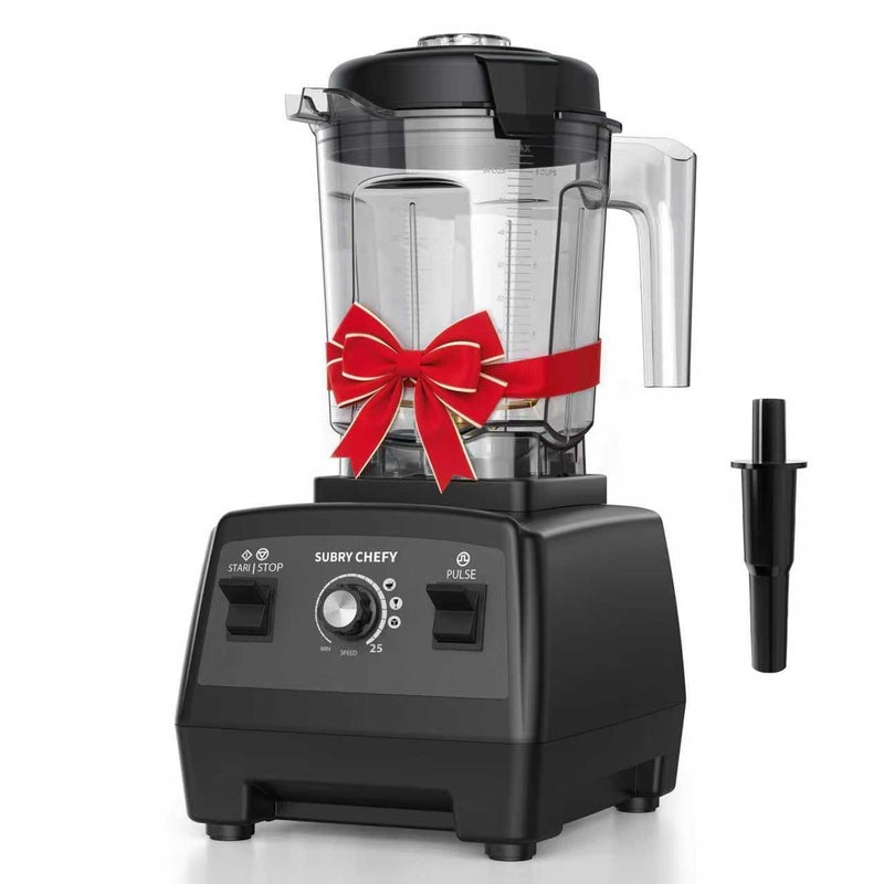 Subry Chefy Countertop Blender Pro 2000W, Professional High-Speed Blender with Powerful Brushless Motor, 25-Speed, 68oz, Heavy Duty Kitchen Blender for Smoothies, Ice Crushing & Food Prep, Black - Image 1
