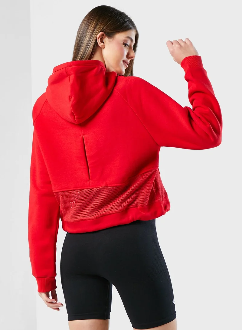 Womens Best True Mesh Cropped Hoodie