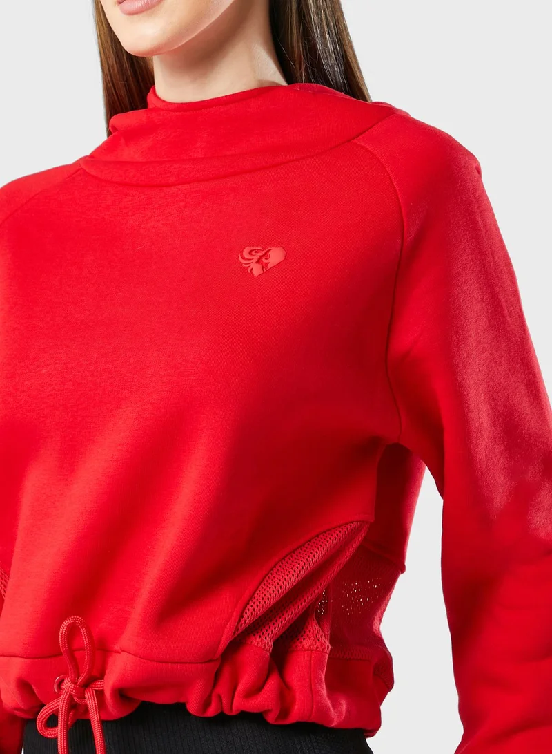 Womens Best True Mesh Cropped Hoodie