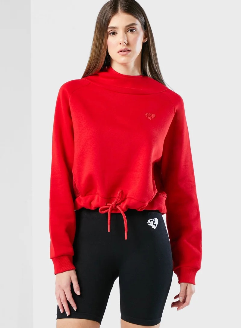 Womens Best True Mesh Cropped Hoodie