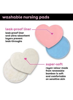 Nursing Pads For Breastfeeding Reusable Washable Breast Pads Super Soft Rayon Made From Bamboo Milk Proof Liner Perfect Baby Shower Gifts Blue - pzsku/ZEBB6562206F5B3669EBBZ/45/_/1698514580/ec8e78a0-4af7-42a4-ad7a-73c26eb14917