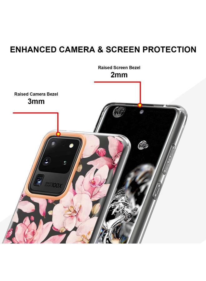 اس-توب جراب لهاتف Samsung Galaxy S20 Ultra من سلسلة الزهور والنباتات IMD TPU - Image 5