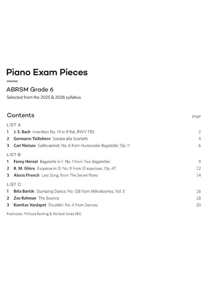 Piano Exam Pieces 2025 & 2026, ABRSM Grade 6: Selected from the 2025 & 2026 syllabus  - Image 2