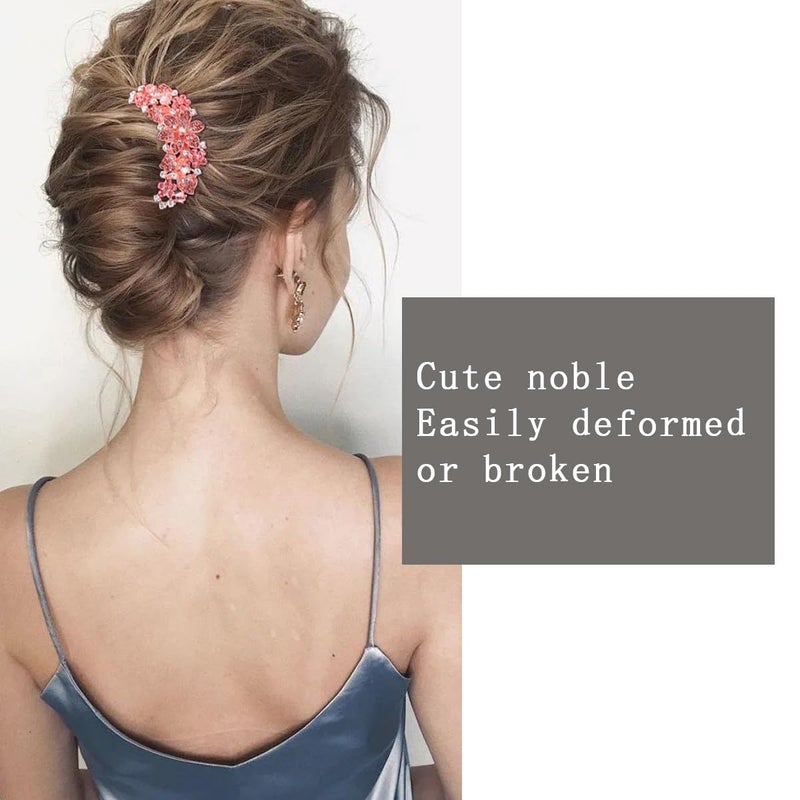 KuuGuu 4 PCS Rhinestone Inlaid Flower Hair Comb for Women Girls Floral Hair Side Combs Sparkle Crystals Hair Pin Bridal Wedding Hair Accessories for Christmas, Parties, Prom, Dance - Image 5