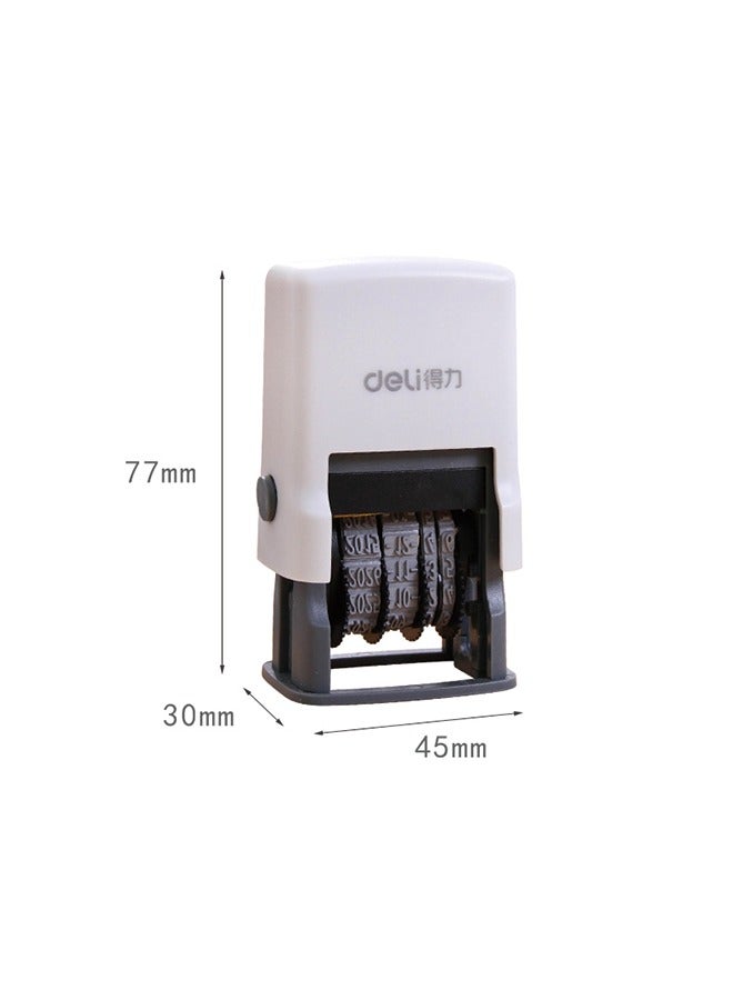Deli 79951 Adjustable Date Stamp with Auto-Inking - Year, Month, Day & Time Stamp, Includes 1 Machine, 1 Ink Bottle, 2 Ink Pads (Quick-Dry Ink for Paper)