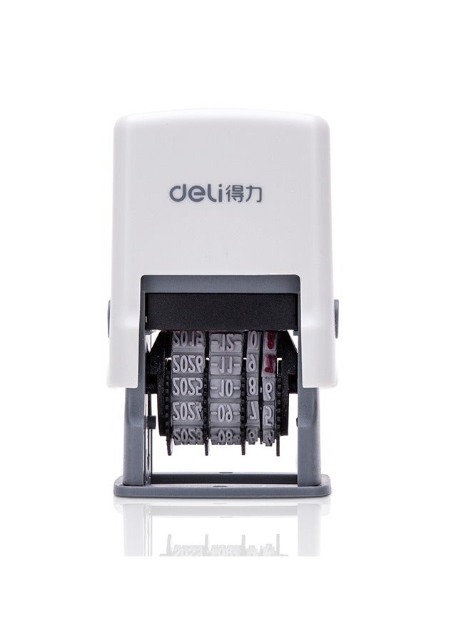 Deli 79951 Adjustable Date Stamp with Auto-Inking - Year, Month, Day & Time Stamp, Includes 1 Machine, 1 Ink Bottle, 2 Ink Pads (Quick-Dry Ink for Paper)