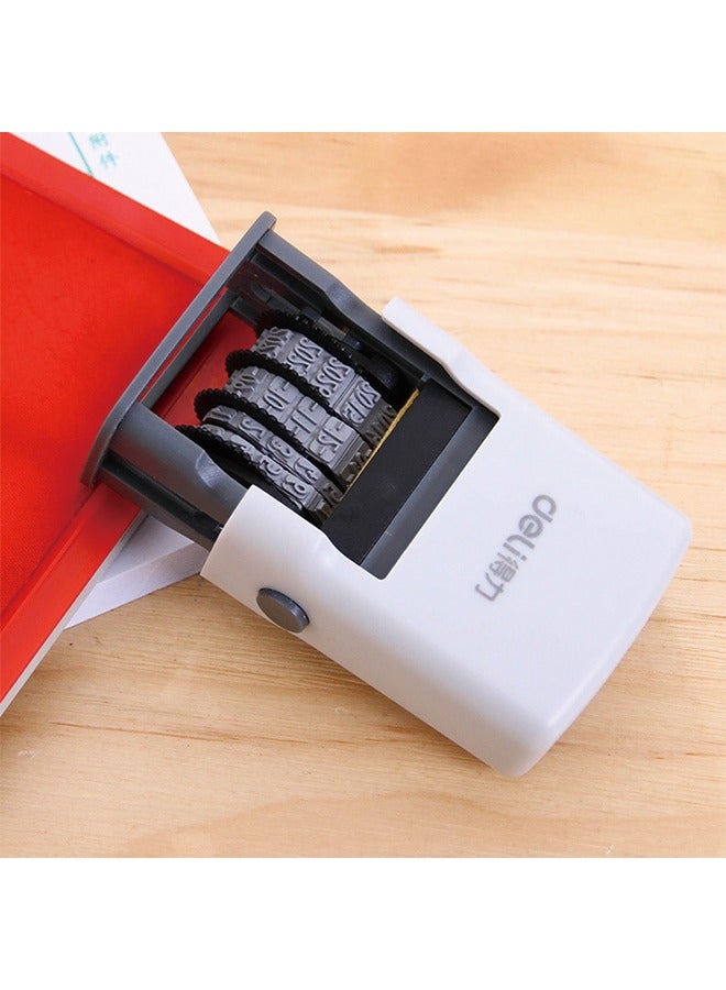 Deli 79951 Adjustable Date Stamp with Auto-Inking - Year, Month, Day & Time Stamp, Includes 1 Machine, 1 Ink Bottle, 2 Ink Pads (Quick-Dry Ink for Paper)
