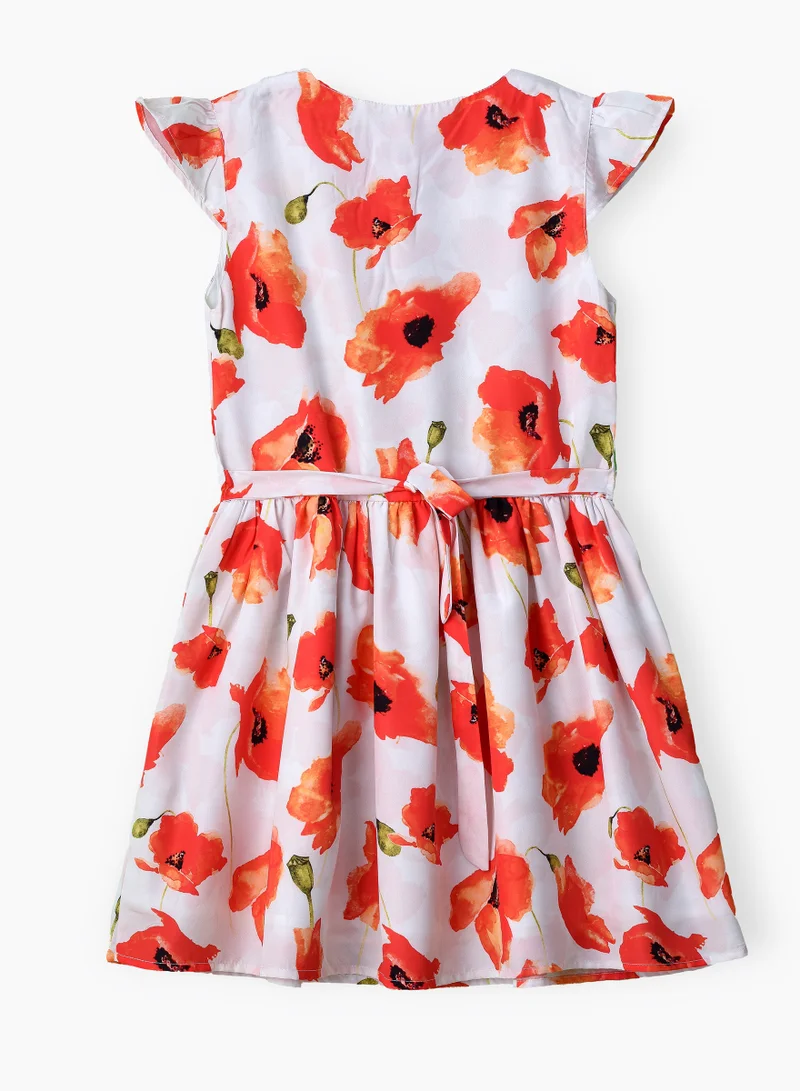 Jelliene Girls Poppy Floral Button Front Dress