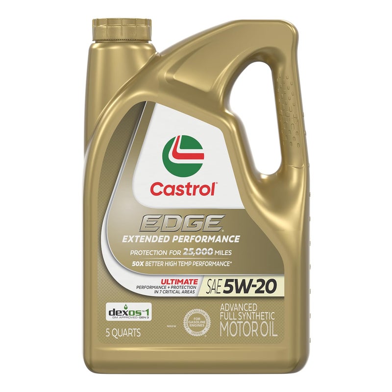 Castrol Edge Extended Performance 5W-20 Advanced Full Synthetic Motor Oil 5 Quart - Image 1