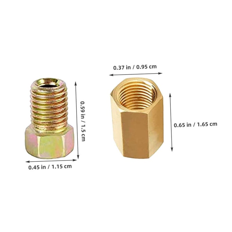 18 Pieces Brake Line Fittings Kit Thread Tube Assembly Replacement With Copper Washers - Image 3