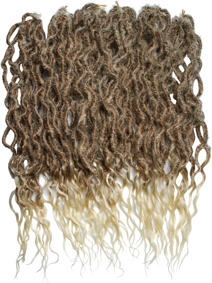 DSOAR Goddess Faux Locs Crochet Braid Hair 6Packs 24Inch Dreadlock Synthetic Extensions Ombre Bohemian Hair Locs Afro Dreadlock - Image 5