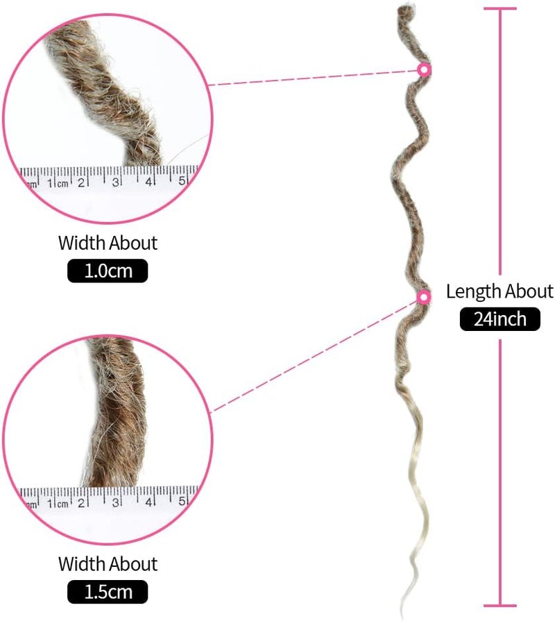 DSOAR Goddess Faux Locs Crochet Braid Hair 6Packs 24Inch Dreadlock Synthetic Extensions Ombre Bohemian Hair Locs Afro Dreadlock - Image 3