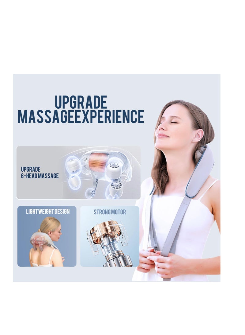 Excefore Neck Massager, Portable Electric Neck Massager, Massagers for Neck and Shoulder with Heat, Electric Neck Massager with Heat at Home for Muscle Relaxation, for Neck, Traps, and Back Pain Relief  - Image 4
