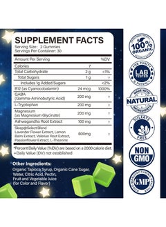 NEVISS Melatonin Free Sleep Aid Gummies for Adults - GABA, L-Tryptophan, Magnesium, Ashwagandha - Non-Habit Forming, Help for Deep Relaxation - Vegan, Meyer Lemon Flavor, 2Pack  - Image 2