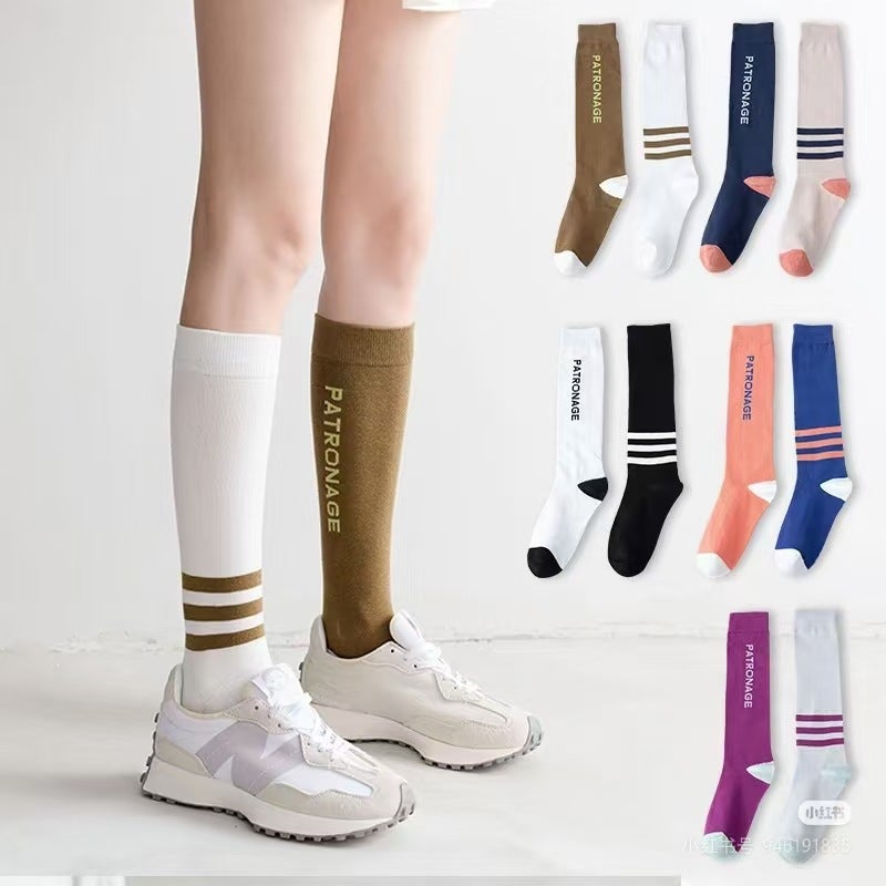 Compression Sports Socks for Women, Fitness Slimming Type, Suitable for Running, Jump Rope, Yoga, Cycling, Fashionable Ab Calf Style - Image 1