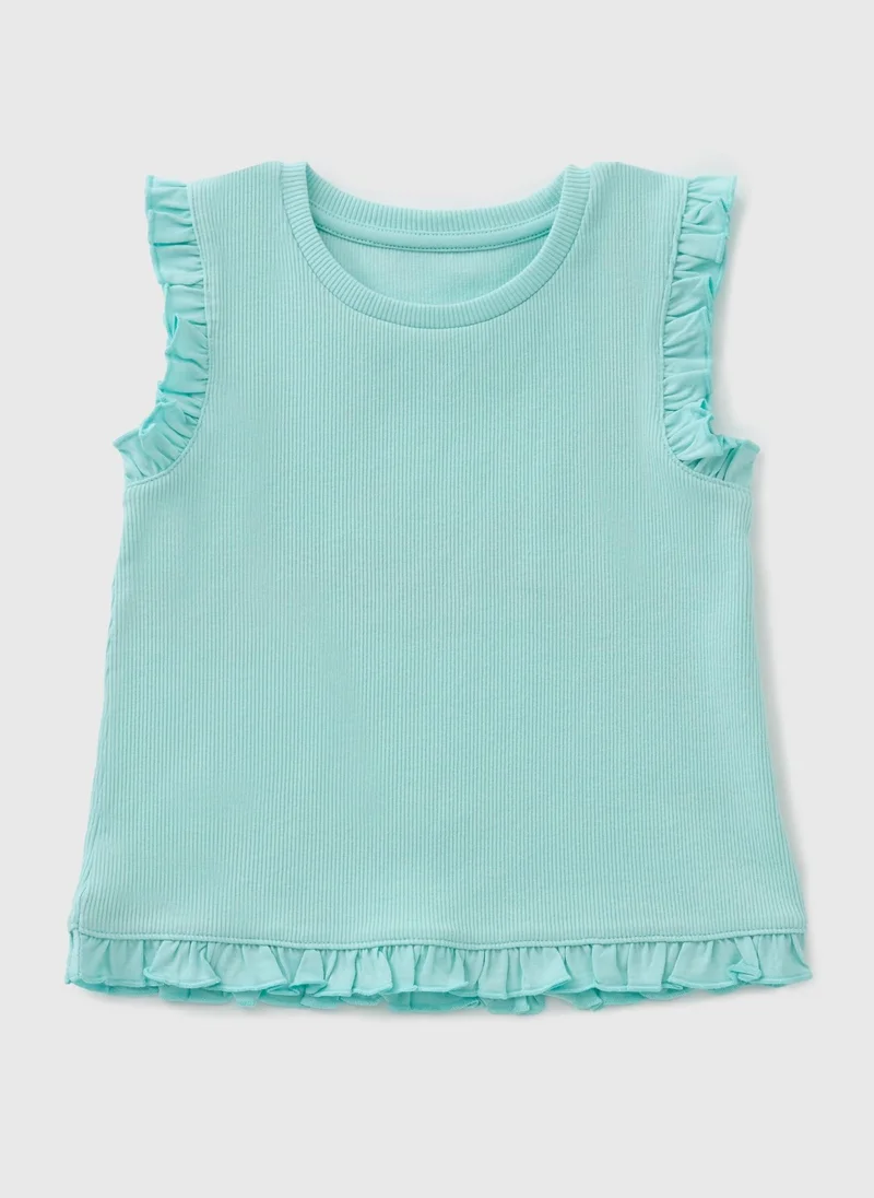 Matalan Girls Aqua Frill Vest
