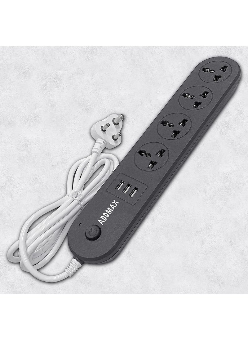 ADDMAX ADDMAX Extension Cord with USB Port 10Amp 220V5060Hz 4 Socket Outlet with 3 USB Port Fire Flame Proof USB Charging Port18 Meter Cord Multi Plug Power Strip Extension Board  - Image 2